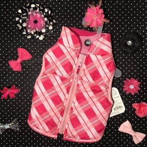 XS Fleece lined sleeveless all weather jacket.